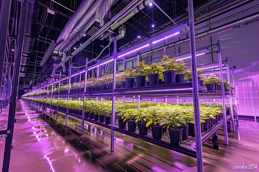 Una sala de cultivo cannábico de ultima generación a gran escala