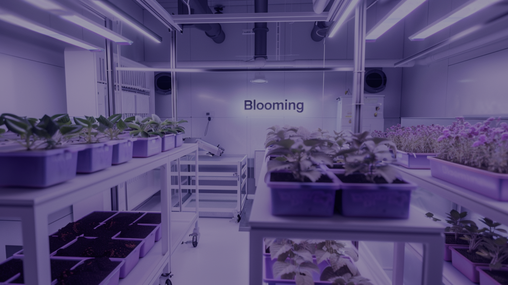 Una sala de cultivo vegetativo de pequeña escala